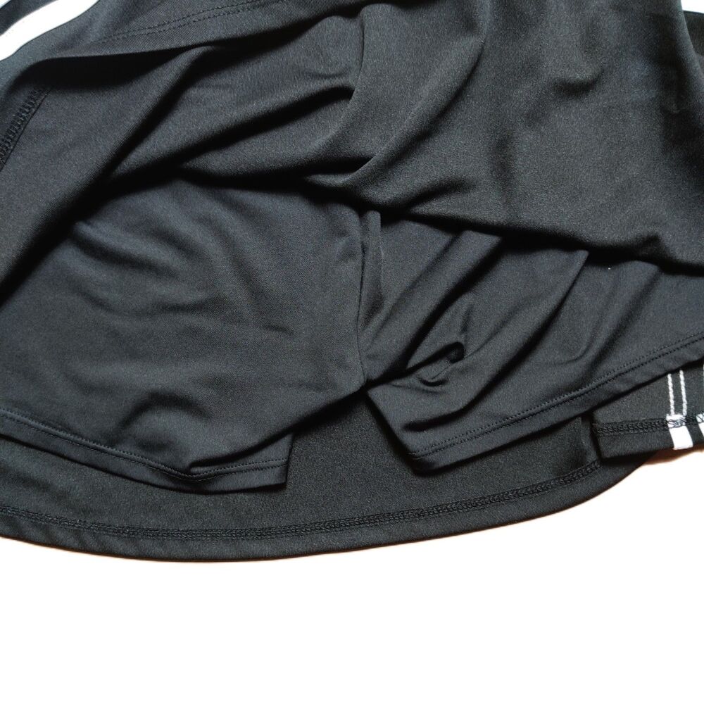 Adidas Girls Skort Black White Striped Athletic Skirt Shorts Size S 7/8 - Picture 5 of 8